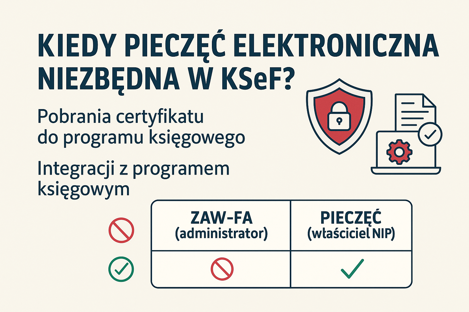 Kiedy pieczęć elektroniczna jest niezbędna w KSeF?
